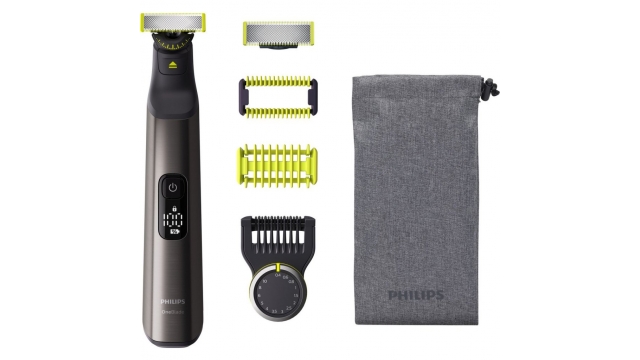 Philips QP6551/15 OneBlade Pro Face and Body Trimmer Chroom/Groen