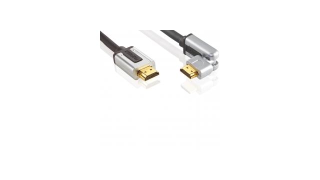 Profigold Prov1801 Roteerbare High Speed Hdmi-kabel met Ethernet Hdmi-connector - Hdmi-connector 1,00 M Zwart