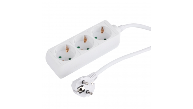 Q-Link Tafelcontactdoos 3-voudig Randaarde En 5,0m Sn (3x1,5mm)