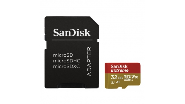 Sandisk MicroSDHC Extreme 32GB 100mb / 60mb,U3,V30,A1