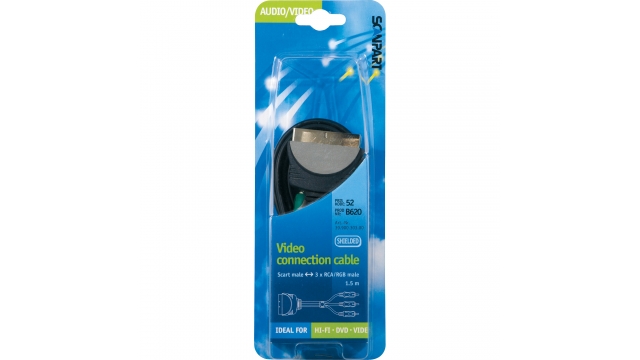 Scanpart Scart(m)-3tulp(m) Rgb 1.5m