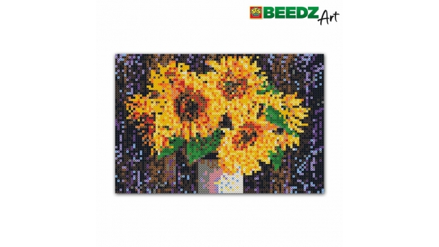 SES Creative Beedz Art Strijkkralen Zonnebloemen 30x45.5 cm 7000 Stuks