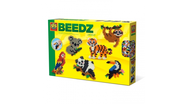 SES Creative Beedz Strijkkralen Jungle Dieren 2400 Stuks