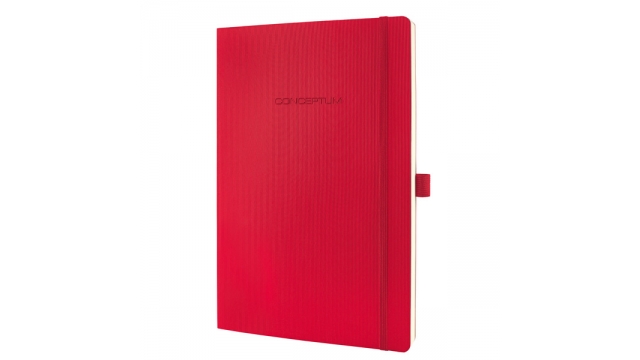 Sigel SI-CO315 Notitieboek Conceptum Pure Softcover A4 Rood Gelinieerd
