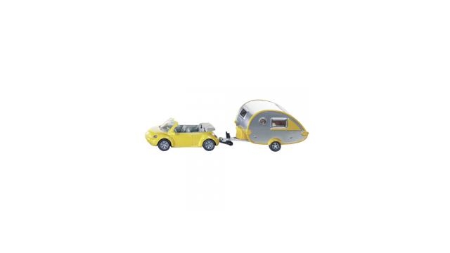 Siku 1629 Volkswagen Beetle + Caravan