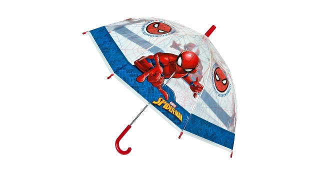 Spiderman Kinderparaplu 66 cm Blauw/Rood/Transparant