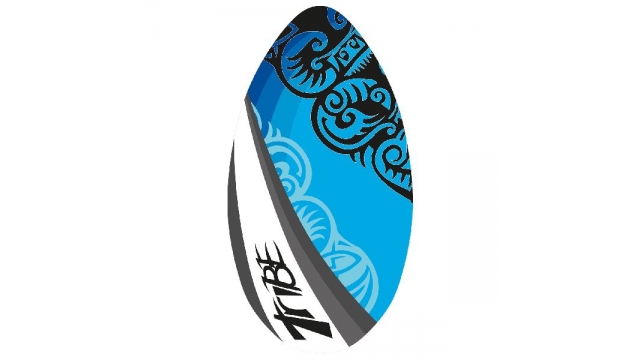 SportX Houten Skimboard met Blauwe Tribe Print 94 cm