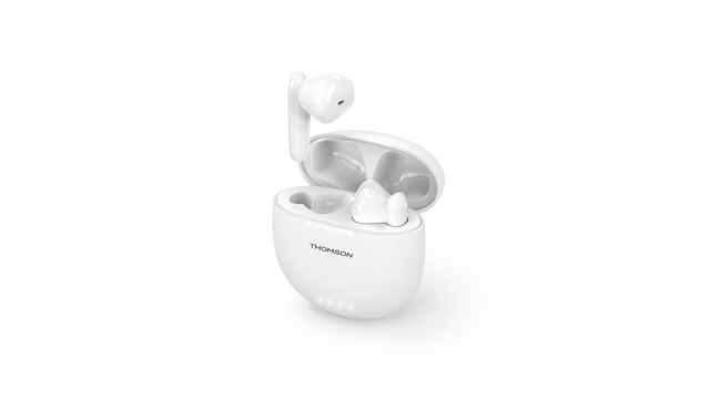 Thomson WEAR77032W Bluetooth®-koptelefoon Earbuds TWS Microfoon Wit