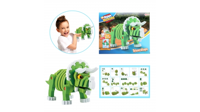 Toi-toys Knutselpuzzel Tricera Junior 25,8 Cm Groen 59-delig