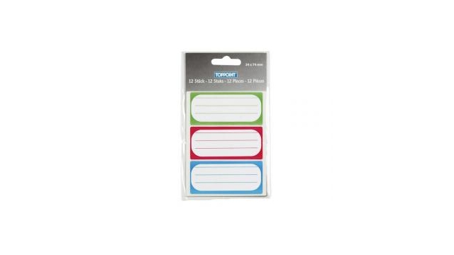 Toppoint Schriftetiketten 34x74mm 12 stuks