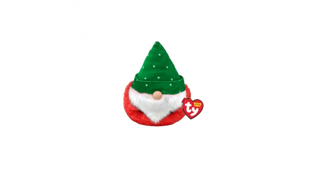 TY Ty Teeny Puffies Christmas Gnome Green Hat 10cm