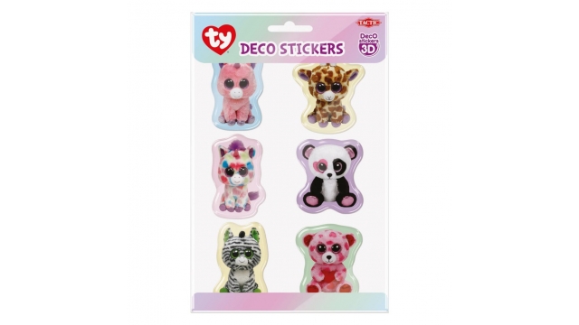 TY 3D Deco Stickers 6 Stuks