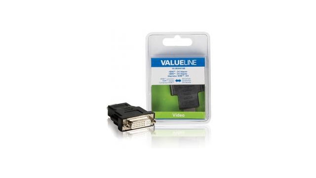 Valueline VLVB34910B Hdmi - Dvi-adapter Hdmi Connector - Dvi Vrouwelijk Zwart