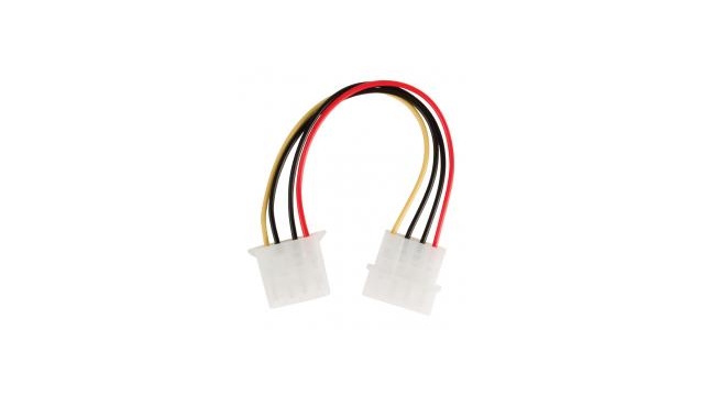 Valueline VLCP74000V015 Molex Stroom Verlengkabel Molex Mannelijk - Molex Vrouwelijk 0,15 M Veelkleurig