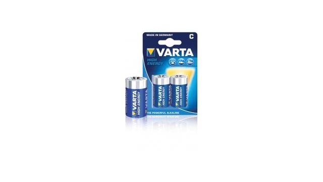 Varta 4914/2b Batterij Alkaline C/lr14 1.5 V High Energy 10 blisters