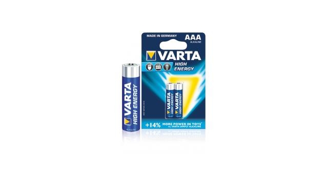 Varta 4903/2b Batterij Alkaline Aaa/lr03 1.5 V High Energy 4-blister