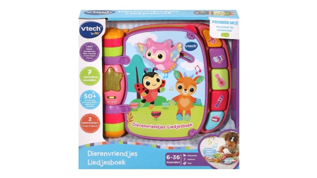 VTech Dierenvriend Liedjesboek + Licht en Geluid Roze