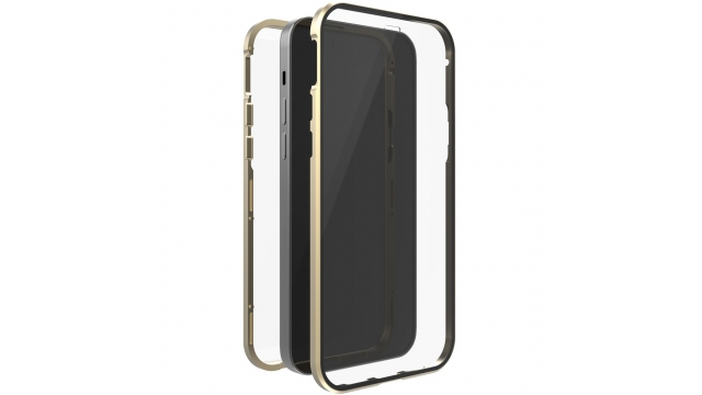 White Diamonds Cover 360° Glass Voor Apple IPhone 13 Pro Goud