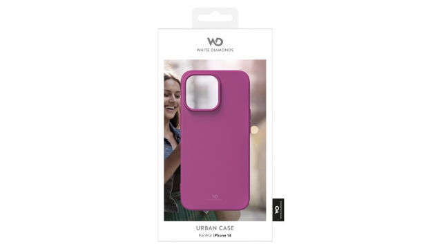 White Diamonds Urban Case Cover Voor Apple IPhone 14 Fuscia