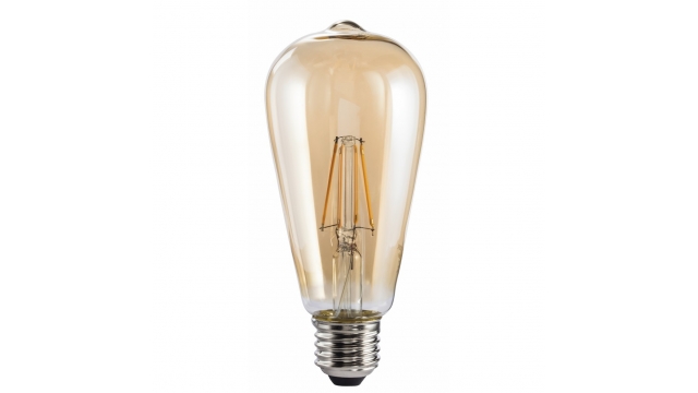 Xavax Led-gloeidraad E27 685lm Vervangt 53W Vintagelamp Dimbaar Amber Warm Wit