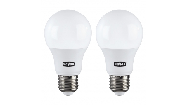 Xavax Ledlamp E27 806lm Vervangt 60W Gloeilamp Warm Wit 2 Stuks